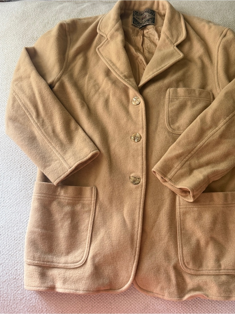 Express Vinatge Camel Wool Blend Coat